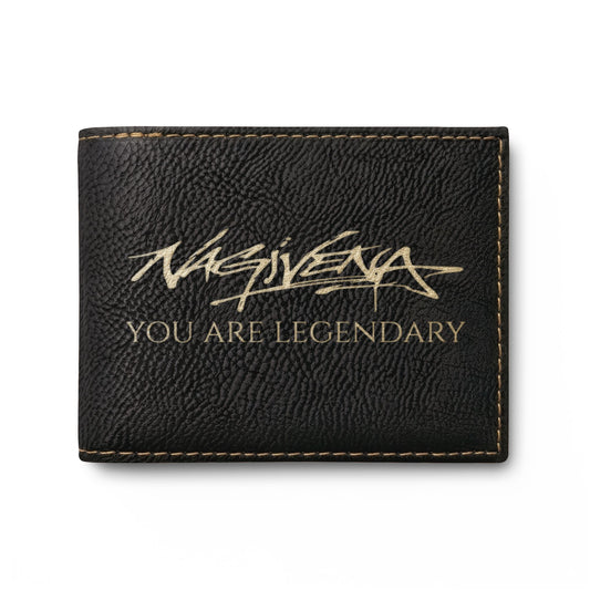 Bi-Fold Wallet — 'You Are Legendary' Leather Card Wallet