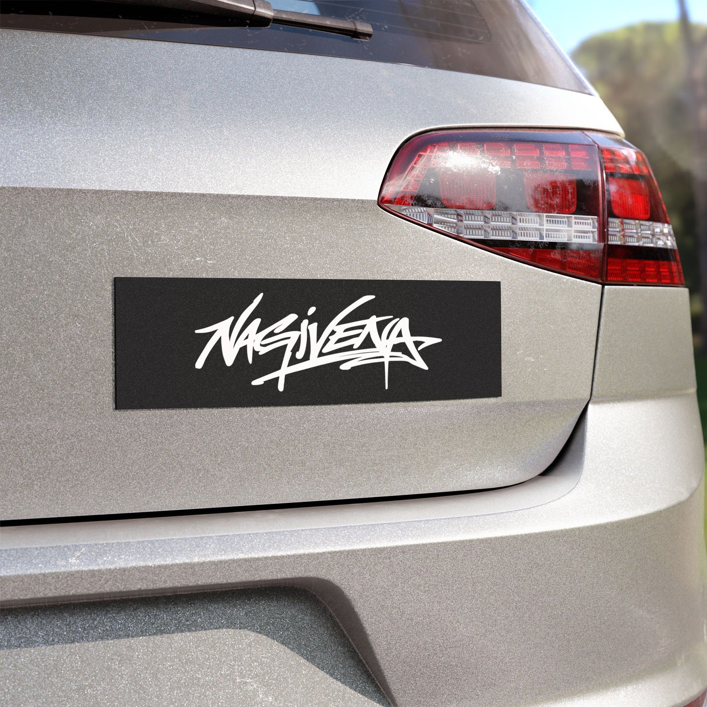 Street Tag Car Magnet — Graffiti Script Sticker for Bumpers & Trunks