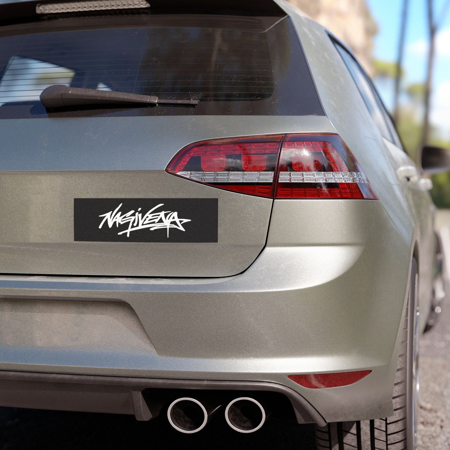 Street Tag Car Magnet — Graffiti Script Sticker for Bumpers & Trunks