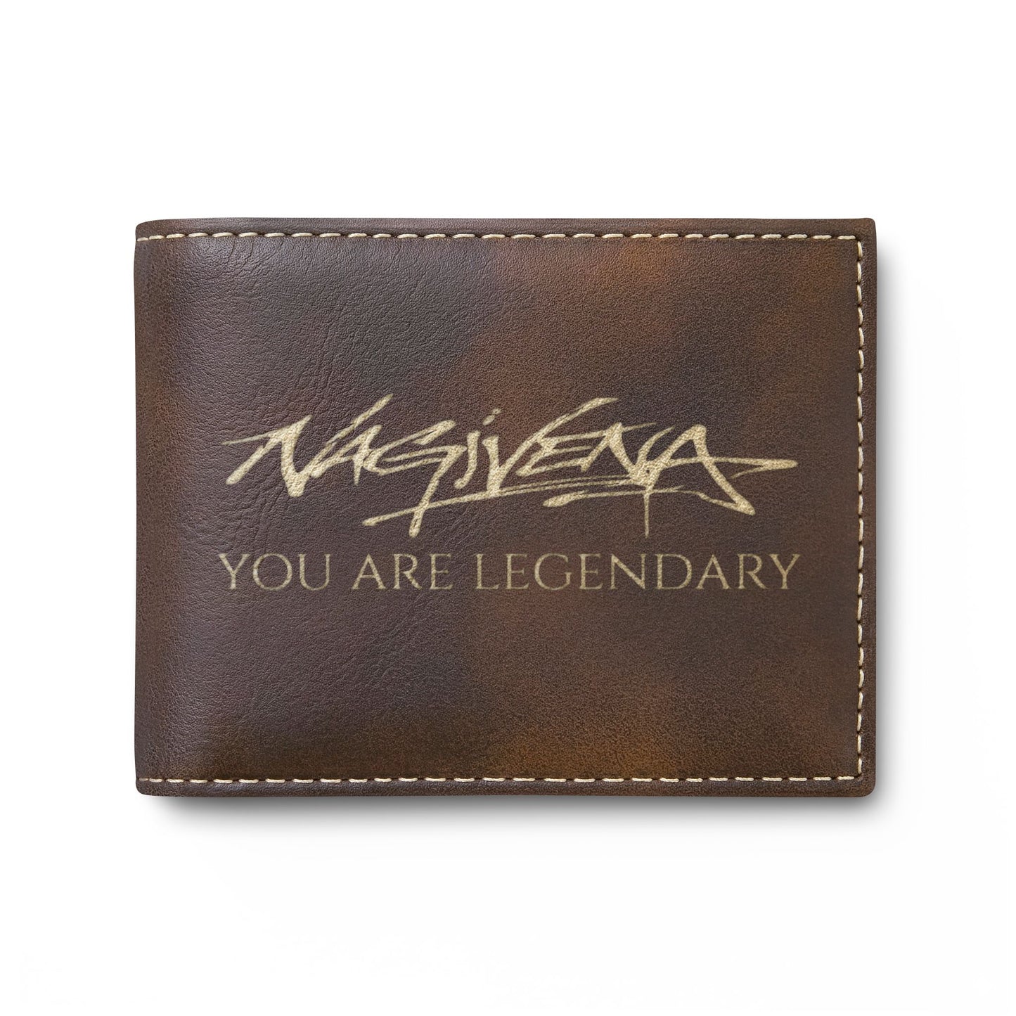 Bi-Fold Wallet — 'You Are Legendary' Leather Card Wallet